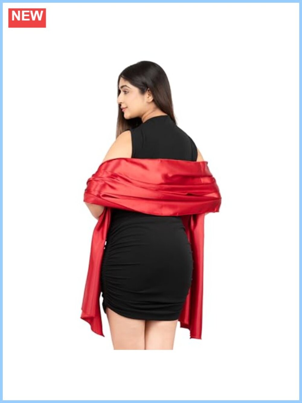 Satin Shawl Wrap Evening Scarf 79x21 Wedding Party